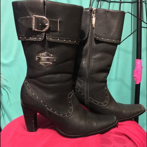 Harley-Davidson Shoes - 🖤🧡HARLEY DAVIDSON HIGH HEEL BOOTS🧡🖤
